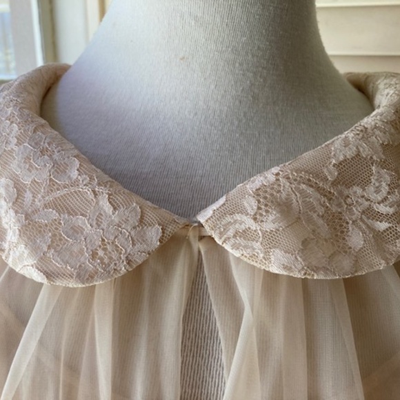 Vintage Shadow Line Layered Chiffon Peignoir Set - Picture 4 of 12